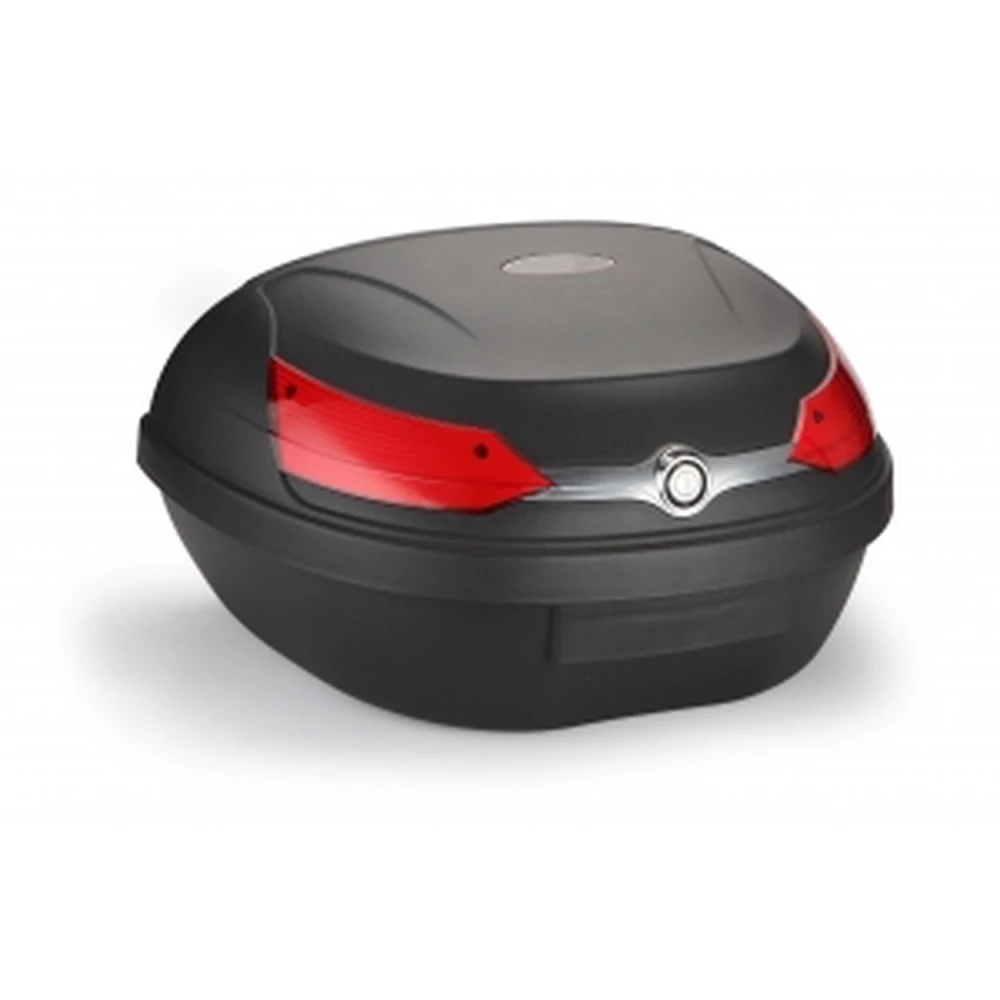 08018 Μαύρο Universal Μπαούλο Μηχανής Scooter XXL 46 L για 2 Κράνη