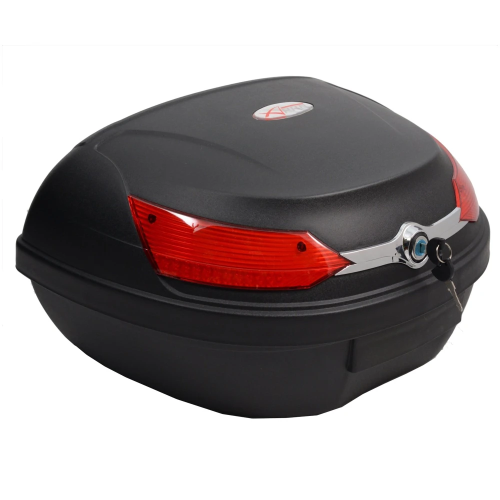 08018 Μαύρο Universal Μπαούλο Μηχανής Scooter XXL 46 L για 2 Κράνη