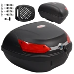 08018 Μαύρο Universal Μπαούλο Μηχανής Scooter XXL 46 L για 2 Κράνη