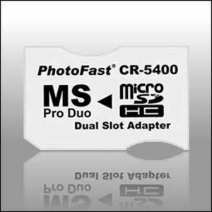 Προσαρμογέας 2xmicrosdhc σε MS Pro Duo με διπλή υποδοχή για κάρτες MicroSDHC