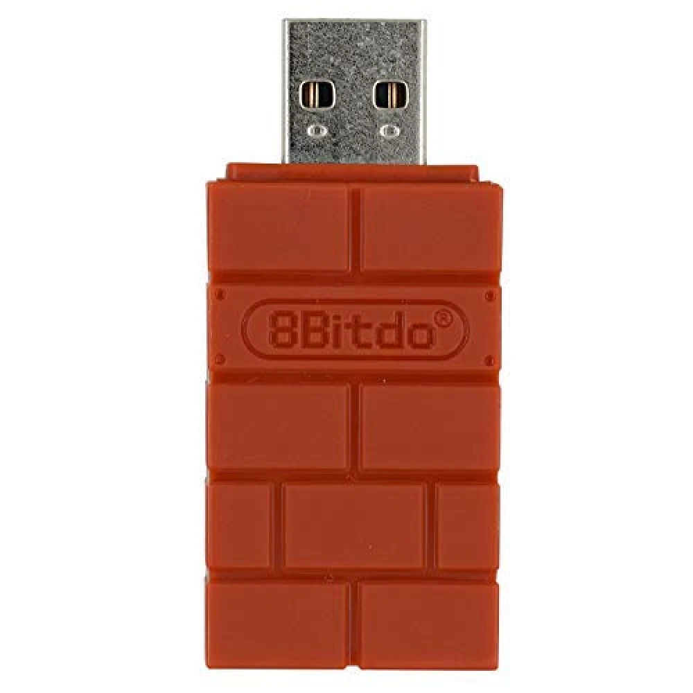 Vista frontal del adaptador inalámbrico 8bitdo para Nintendo Switch