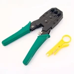 Πένσα crimp WJ-315 πολυλειτουργική για βύσματα 4P 6P 8P πράσινη