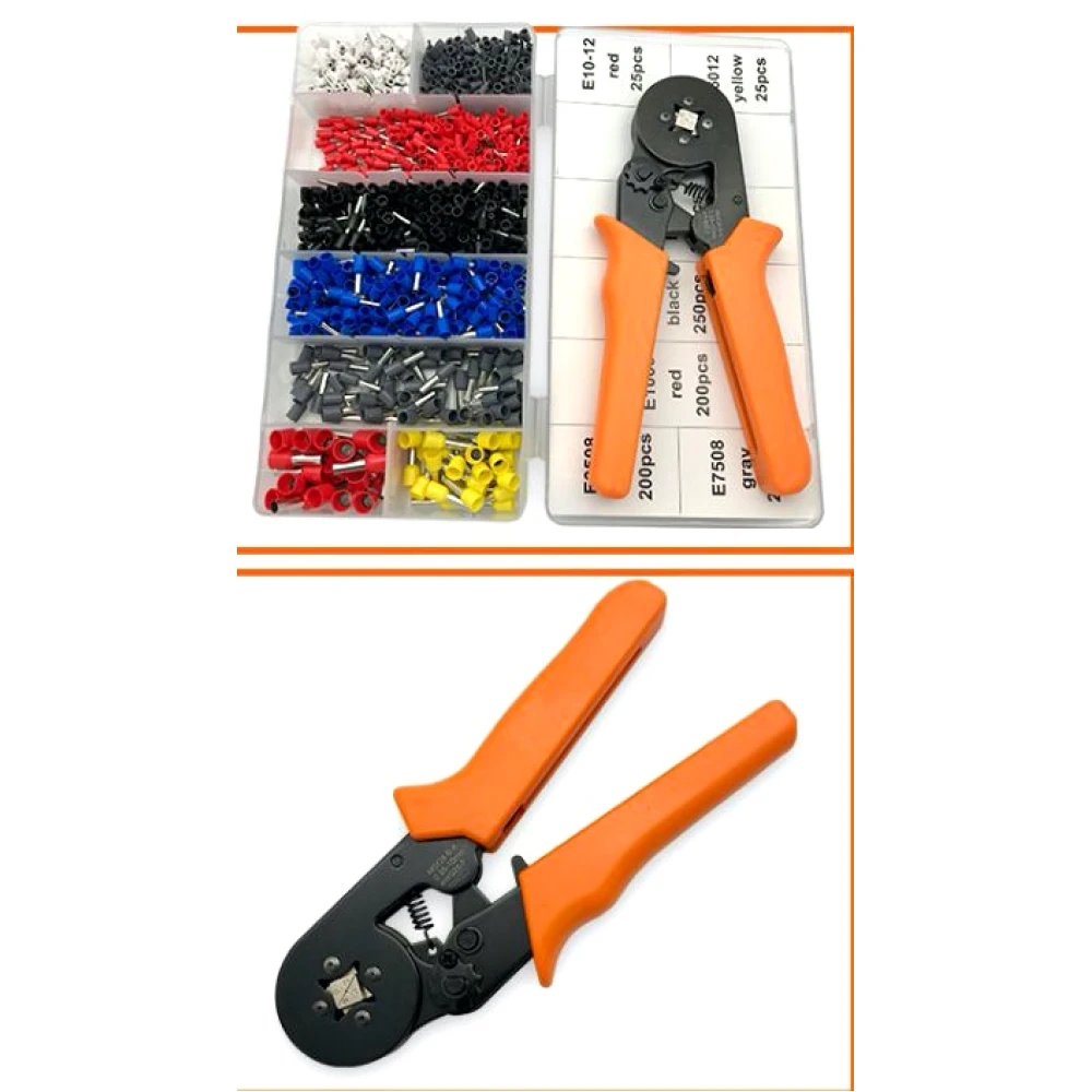 Πένσες πρεσαρίσματος με ακροδέκτες 0.25-10 mm² - Kit 1200 τεμ.