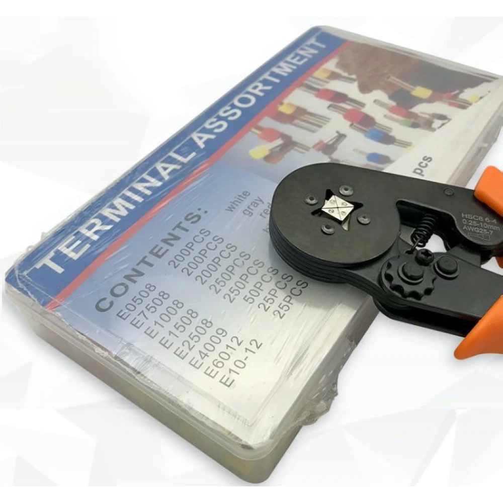 Πένσες πρεσαρίσματος με ακροδέκτες 0.25-10 mm² - Kit 1200 τεμ.