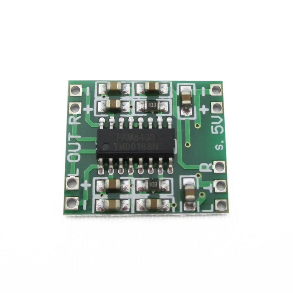 Στερεοφωνικός ενισχυτής PAM8403 3W + 3W για Arduino και μικροελεγκτές