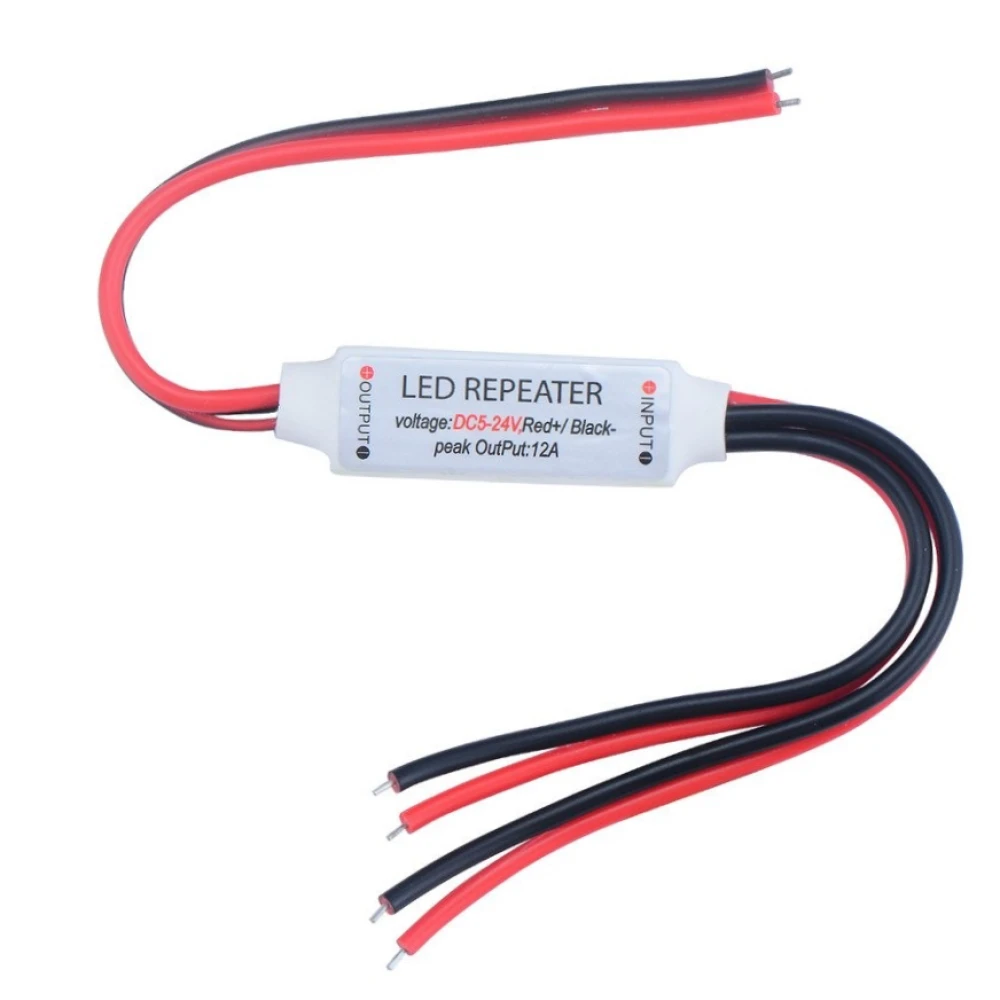 Ενισχυτής για μονόχρωμη ταινία LED 24V mini για ενισχυμένο σήμα