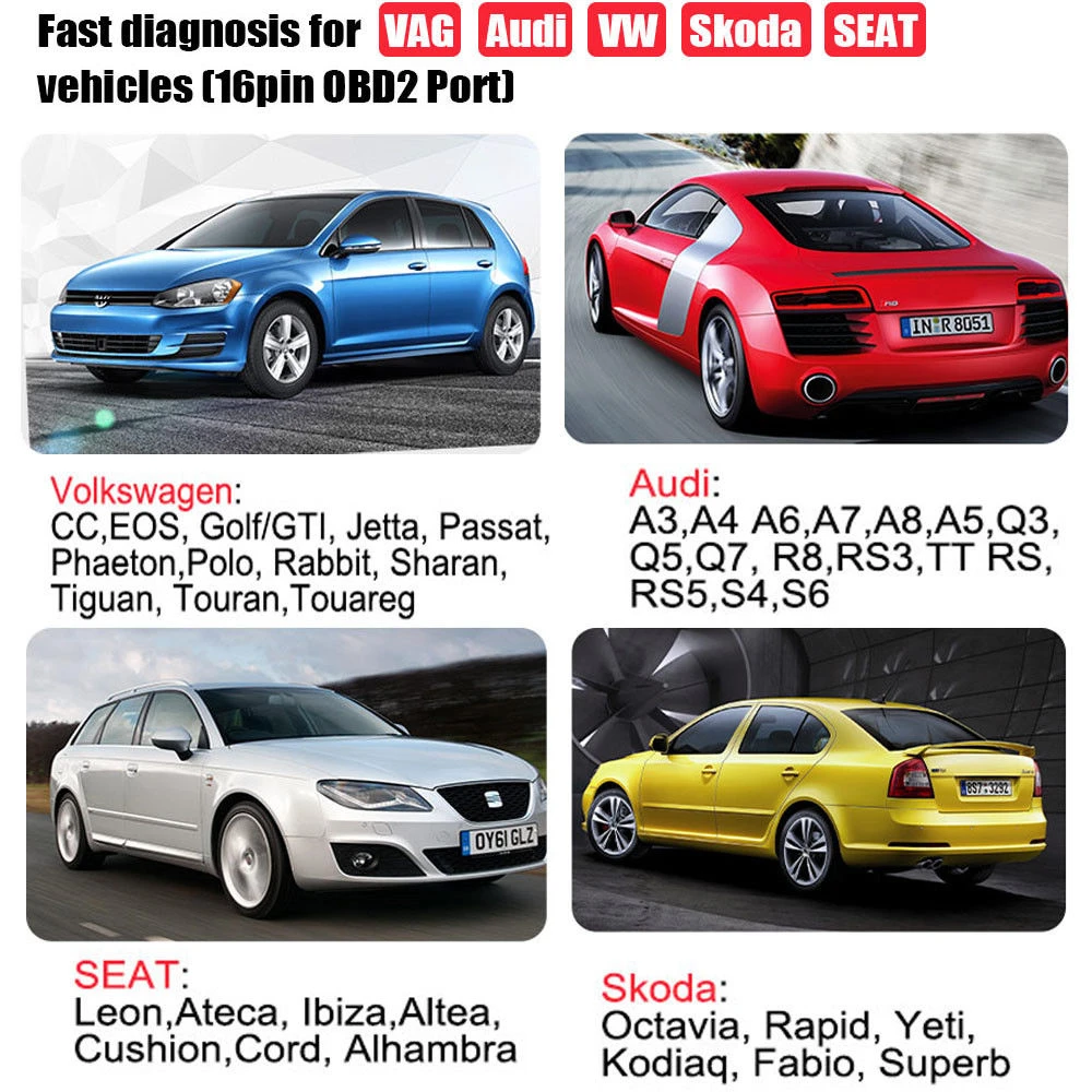 Ancel VD500 OBD2 για VW, Audi, Seat και Skoda - Διαγνωστικό