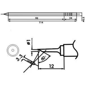 Aoyue LF-1C μύτη κολλητηριού με αντίσταση για σταθμούς κόλλησης