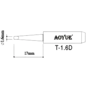 Aoyue T1,6d Ανταλλακτική Μύτη Κολλητηριού για Σταθμούς Κόλλησης
