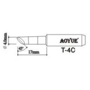 Γνήσια ανταλλακτική μύτη κολλητηριού Aoyue T4c για σταθμούς κόλλησης