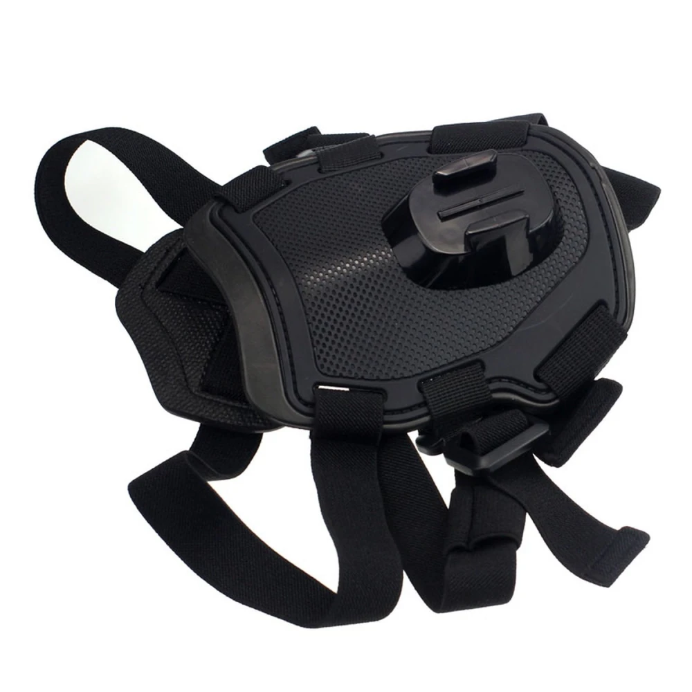Vista lateral del arnés para perro compatible con GoPro y SJ4000