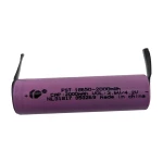 Μπαταρία 18650 2000mAh με γλωσσίδα για συγκόλληση
