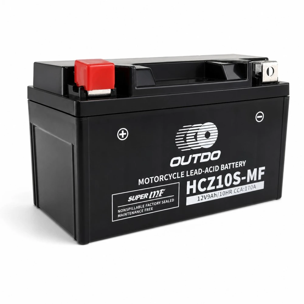 Μπαταρία Μοτοσυκλέτας AGM 12V 9Ah OUTDO HCZ10S-MF - Συμβατή Yuasa YTZ10S(-BS) / GTZ10S / ETZ10S