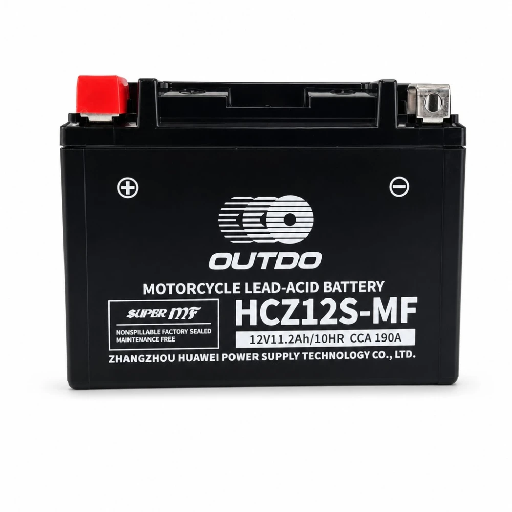 Μπαταρία Μοτό AGM 12V 11.2Ah OUTDO HCZ12S-MF - Συμβατή Yuasa YTZ12S(-BS) / GTZ12S / ETZ12S