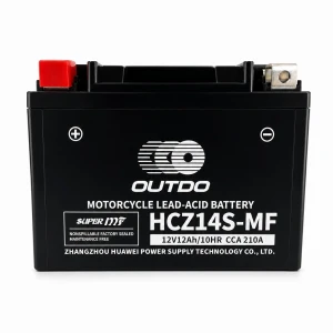 Μπαταρία Μοτο AGM 12V 12Ah OUTDO HCZ14S-MF - Συμβατή Yuasa YTZ14S(-BS) / GTZ14S / ETZ14S