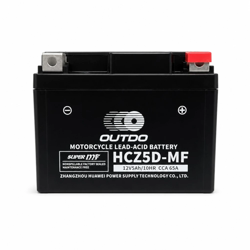 Μπαταρία Μοτο AGM 12V 5Ah OUTDO HCZ5D-MF - Συμβατή Yuasa YTZ7S-BS / GTZ7S / ETZ5L-BS