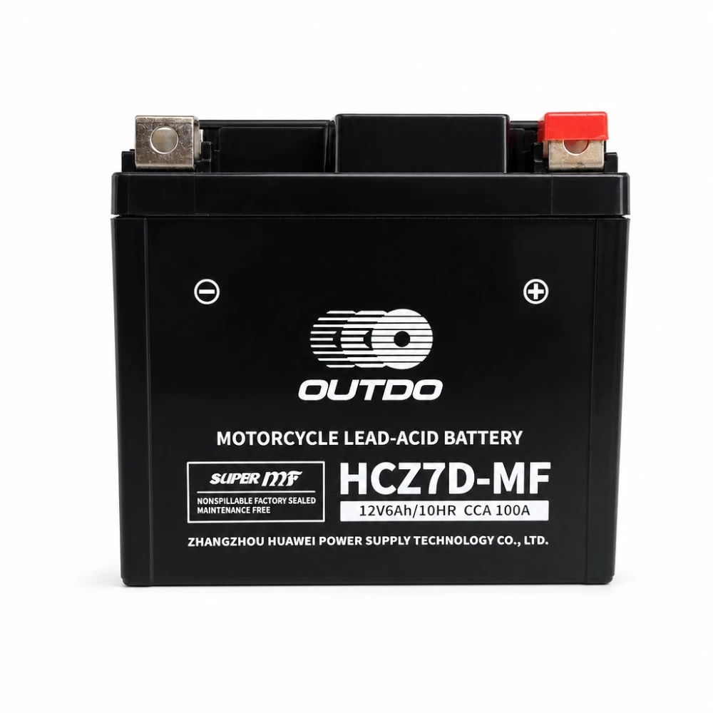 Μπαταρία Μοτοσυκλέτας AGM 12V 6Ah OUTDO HCZ7D-MF - Συμβατή Yuasa YTZ7S-BS / GTZ7S / ETZ7S