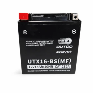 Μπαταρία Μοτό AGM 12V 14Ah OUTDO UTX16-BS(MF) - Συμβατή Yuasa YTX16-BS / GTX16-BS / ETX16-BS / 16-B