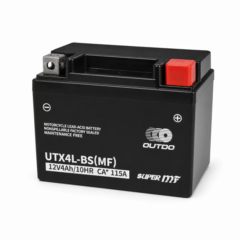 Μπαταρία Μοτοσυκλέτας AGM 12V 4Ah OUTDO UTX4L-BS(MF) - Συμβατή Yuasa YTX4L-BS / GTX4L-BS / ETX4L-BS
