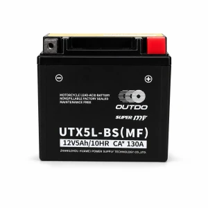 Μπαταρία Μοτό AGM 12V 5Ah OUTDO UTX5L-BS(MF) - Συμβατή Yuasa YTX5L-BS / GTX5L-BS / ETX5L-BS