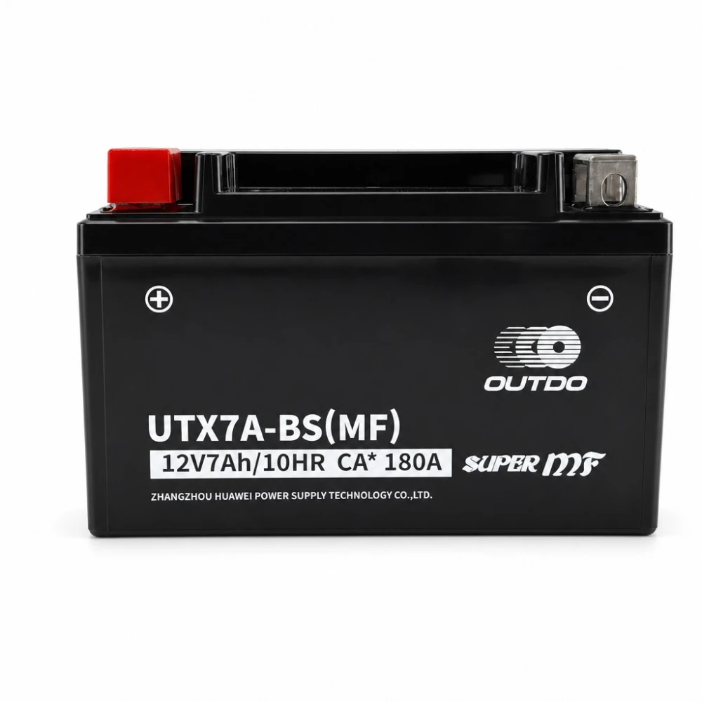 Μπαταρία Μοτοσικλέτας AGM 12V 7Ah OUTDO UTX7A-BS(MF) - Συμβατή Yuasa YTX7A-BS / GTX7A-BS / ETX7A-BS