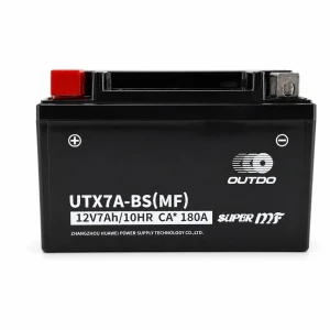 Μπαταρία Μοτοσικλέτας AGM 12V 7Ah OUTDO UTX7A-BS(MF) - Συμβατή Yuasa YTX7A-BS / GTX7A-BS / ETX7A-BS