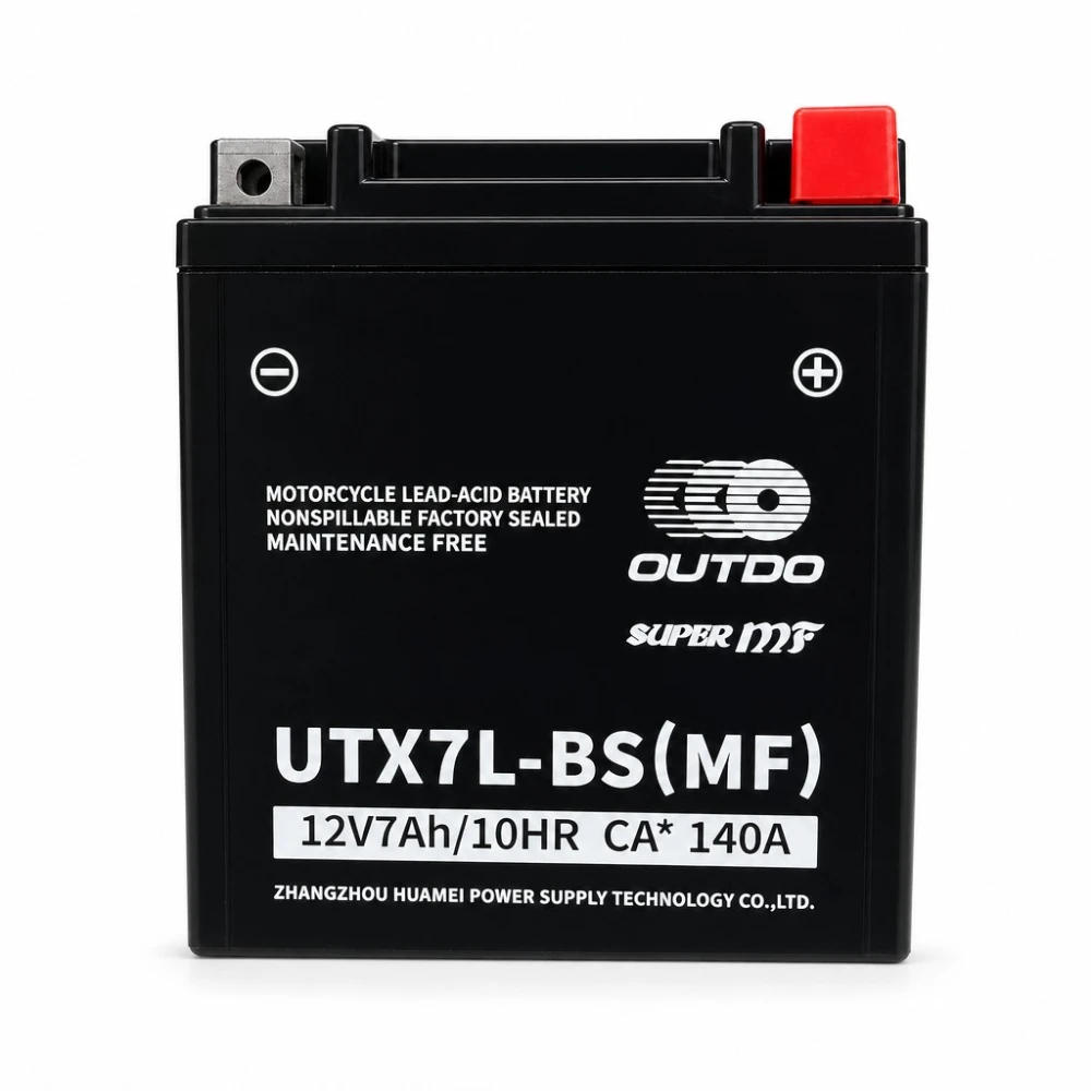 Μπαταρία Μοτο AGM 12V 7Ah OUTDO UTX7L-BS(MF) - Συμβατή Yuasa YTX7L-BS / GTX7L-BS / ETX7L-BS