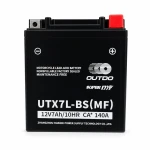 Μπαταρία Μοτο AGM 12V 7Ah OUTDO UTX7L-BS(MF) - Συμβατή Yuasa YTX7L-BS / GTX7L-BS / ETX7L-BS