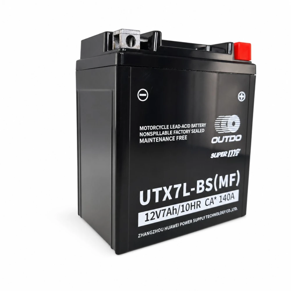 Μπαταρία Μοτο AGM 12V 7Ah OUTDO UTX7L-BS(MF) - Συμβατή Yuasa YTX7L-BS / GTX7L-BS / ETX7L-BS