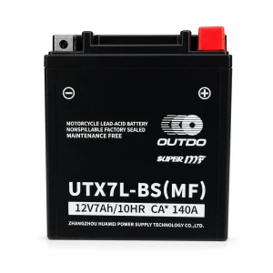 Μπαταρία Μοτο AGM 12V 7Ah OUTDO UTX7L-BS(MF) - Συμβατή Yuasa YTX7L-BS / GTX7L-BS / ETX7L-BS