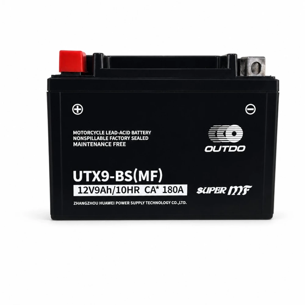 Μπαταρία Μοτοσυκλέτας AGM 12V 9Ah OUTDO UTX9-BS(MF) - Συμβατή Yuasa YTX9-BS / GTX9-BS / ETX9-BS