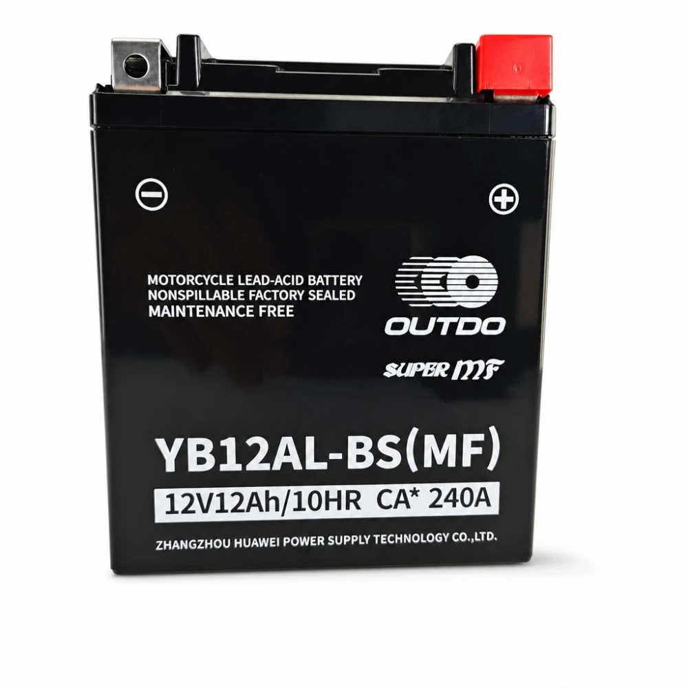 Μπαταρία Μοτο AGM 12V 12Ah OUTDO YB12AL-BS(MF) - Συμβατή Yuasa YB12AL-A2 / GS YB12AL-A2 / 12N12-4A-1 (flooded αντίστοιχη)