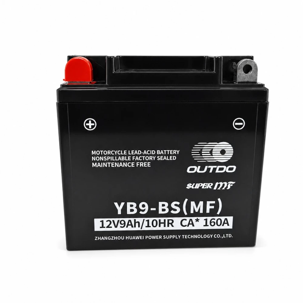 Μπαταρία Μοτο AGM 12V 9Ah OUTDO YB9-BS(MF) - Συμβατή Yuasa YB9-B / GS GM9Z-3B-1 / GS YB9-B / 12N9-4B-1 (flooded)