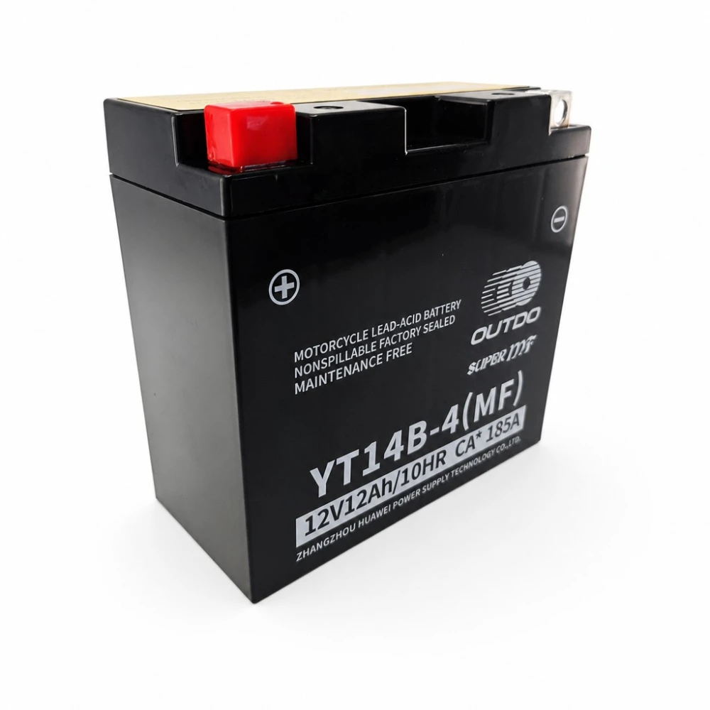 Μπαταρία Μοτό AGM 12V 12Ah OUTDO YT14B-4(MF) - Συμβατή Yuasa YT14B-BS / GT14B-BS / GT14B-4 / ETZ14B-BS / ET14B-4