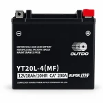 Μπαταρία Μοτό AGM 12V 18Ah OUTDO YT20L-4(MF) - Συμβατή Yuasa YTX20L-BS / GTX20L-BS / ETX20L-BS / Y50-N18L-A
