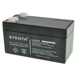 Επαναφορτιζόμενη μπαταρία μολύβδου 12V 1.3Ah SY1.3-12 για συναγερμούς, ζυγαριές και παιχνίδια