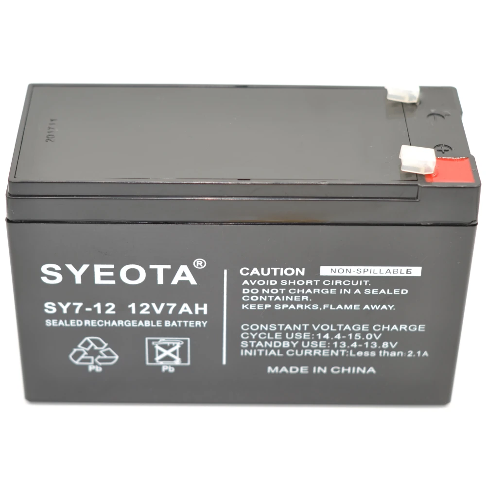 Επαναφορτιζόμενη μπαταρία μολύβδου 12V 7Ah SY7-12 για συναγερμούς, UPS και άλλα