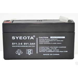 Επαναφορτιζόμενη μπαταρία μολύβδου 6V 1.3Ah για συναγερμούς SY6V1.3