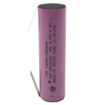Επαναφορτιζόμενη μπαταρία 18650 2600mAh 3,7V με γλωσσίδα για συγκόλληση υψηλής ποιότητας