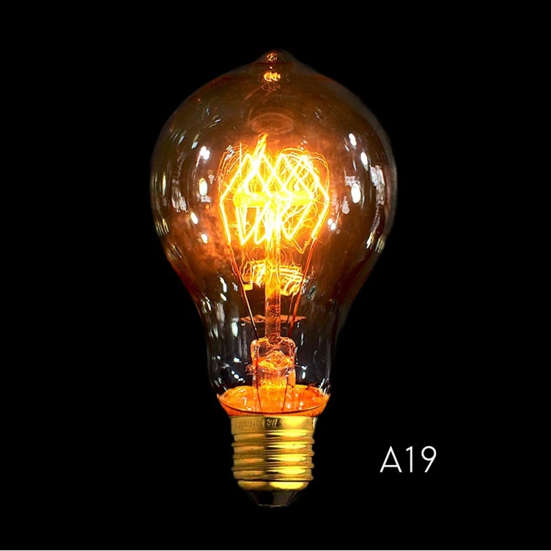 Λάμπα Edison vintage νήματος E27 40W A19b σπιράλ