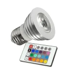 Λάμπα LED RGB E27 3W με τηλεχειριστήριο για ευέλικτο φωτισμό