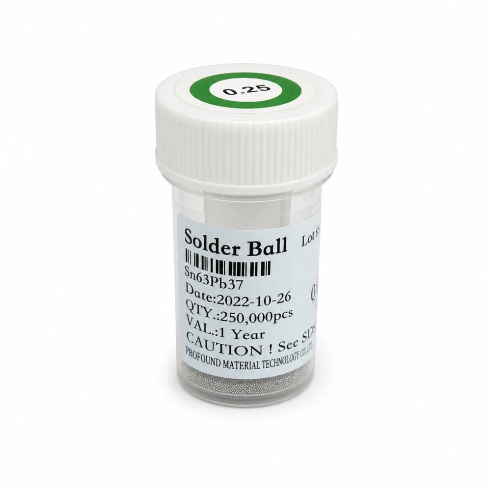 Βαζάκι κόλλας BGA με μόλυβδο 0,25mm 250.000 τεμάχια για συγκόλληση BGA
