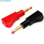 BP4450 Αρσενικός banana σύνδεσμος 4mm ίσιος με πίσω σύνδεση (κόκκινο και μαύρο)