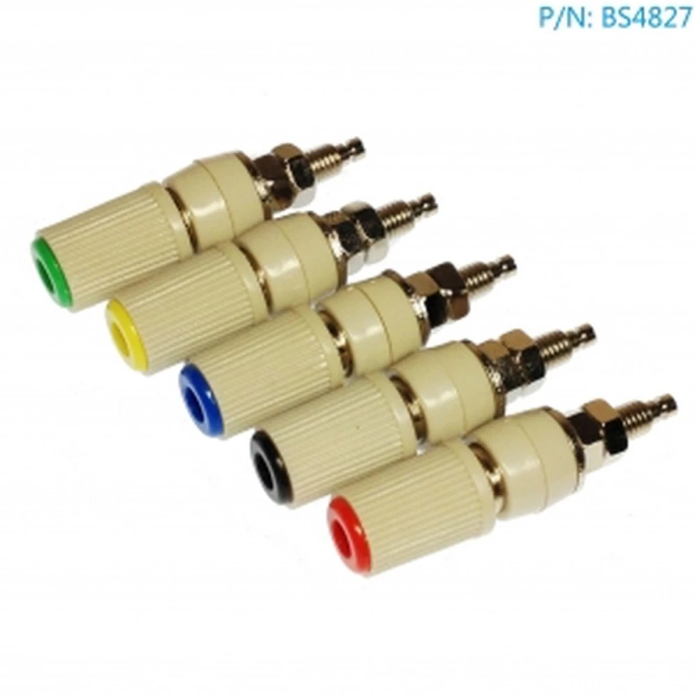 BS4827 Pack 2 Θηλυκοί Ακροδέκτες 4mm Κόκκινο-Μαύρο Amass για Πάνελ
