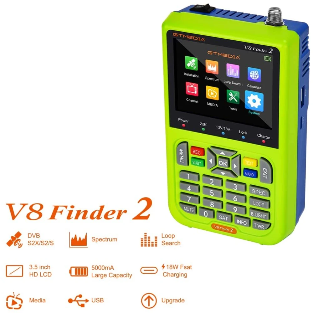 Φορητός δορυφορικός μετρητής Freesat V8 Finder HD DVB-S/S2