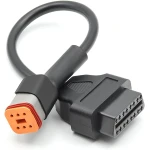 Καλώδιο αντάπτορα Harley Davidson OBD1 6 ακίδων σε OBDII 16 ακίδων για διάγνωση
