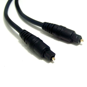 Καλώδιο ήχου οπτικής ίνας Toslink 2 μέτρα μαύρο αρσενικό/αρσενικό για κονσόλες και ήχο