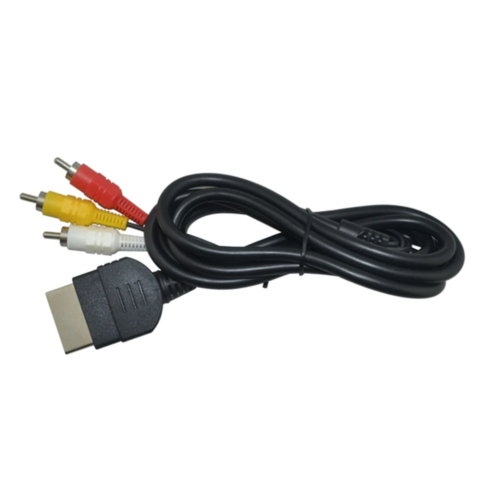 Vista del cable compuesto AV para Xbox con conectores RCA