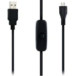 Καλώδιο USB A σε Micro USB με διακόπτη για Raspberry Pi 1m