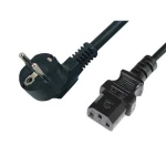 Καλώδιο τροφοδοσίας PC Schuko IEC 3 μέτρα - γωνιακός σύνδεσμος 90º